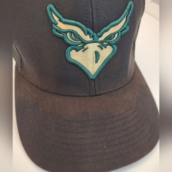 Eagle Eyes Mesh Trucker Hat Embroidered Green Black Beige Snap Back Richardson - Picture 3 of 12